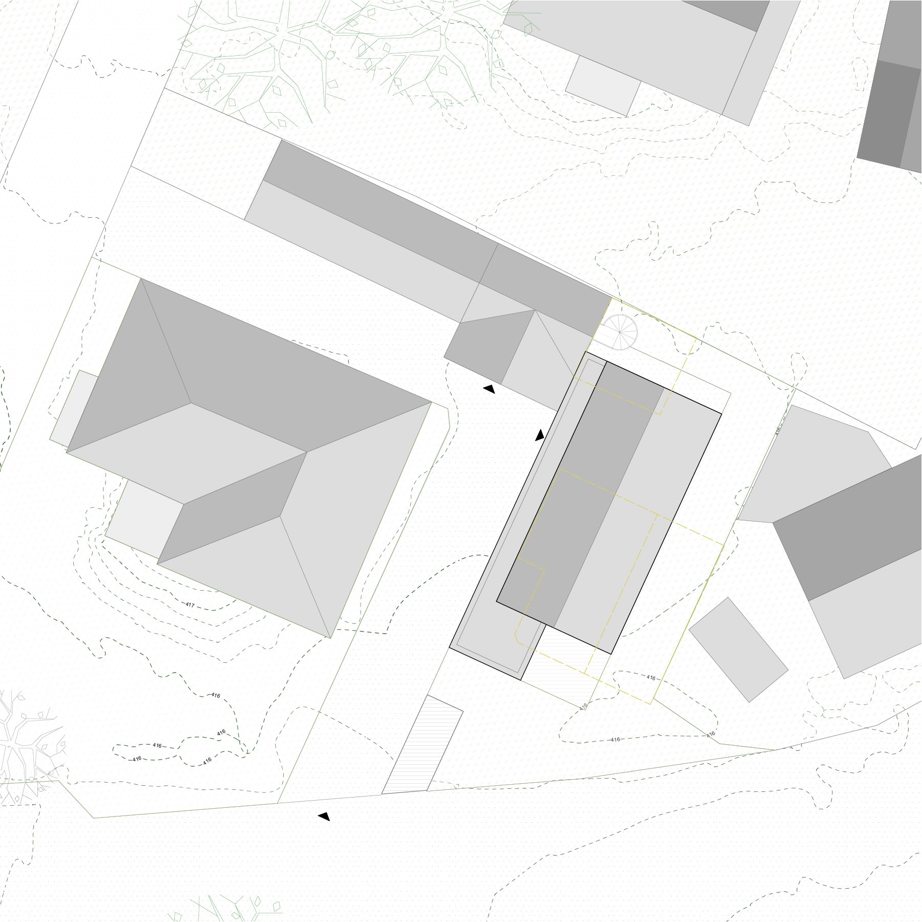 Entwurf A – Lageplan 200